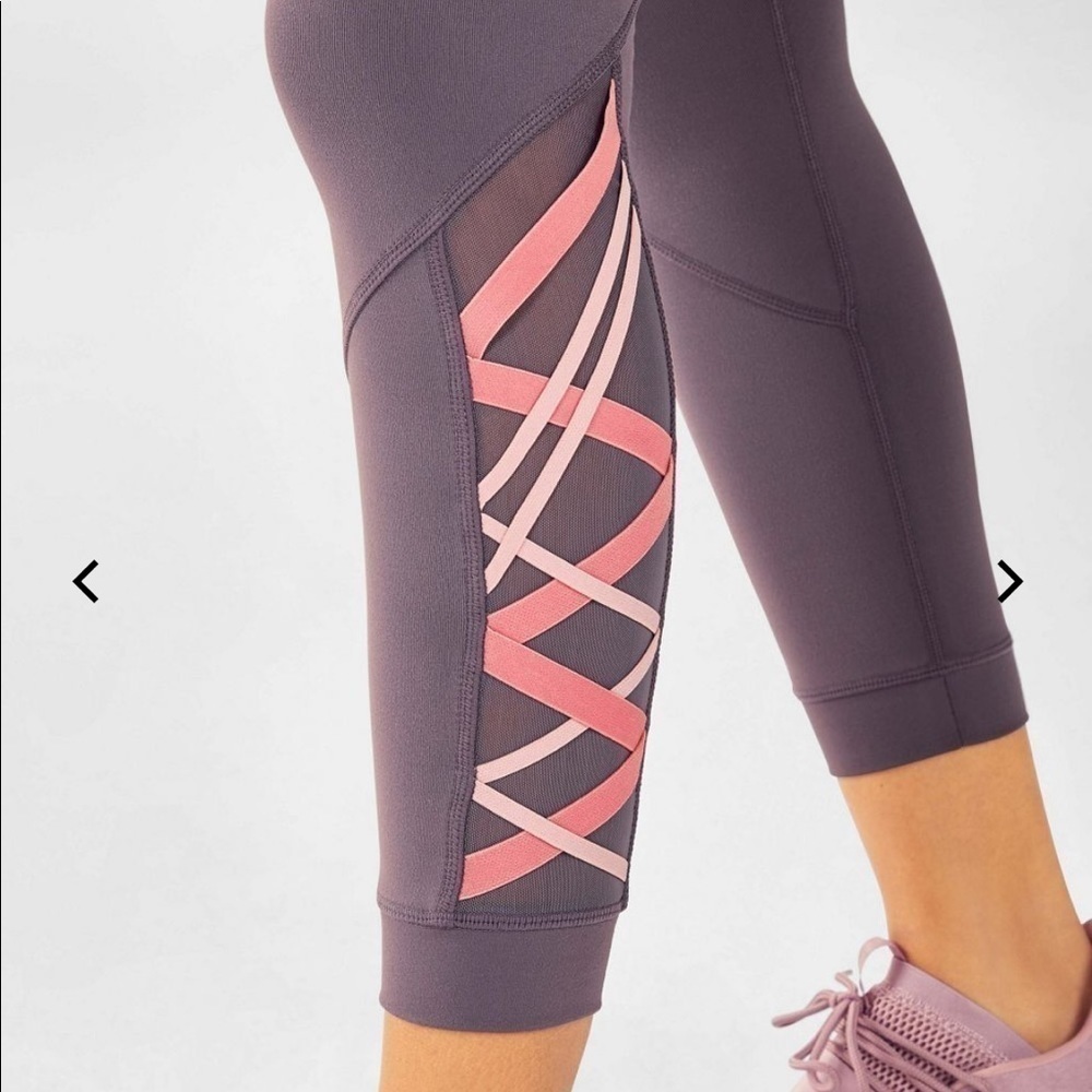 Fabletics Dynamic High Waisted Lattice 7/8 Pants … - image 2